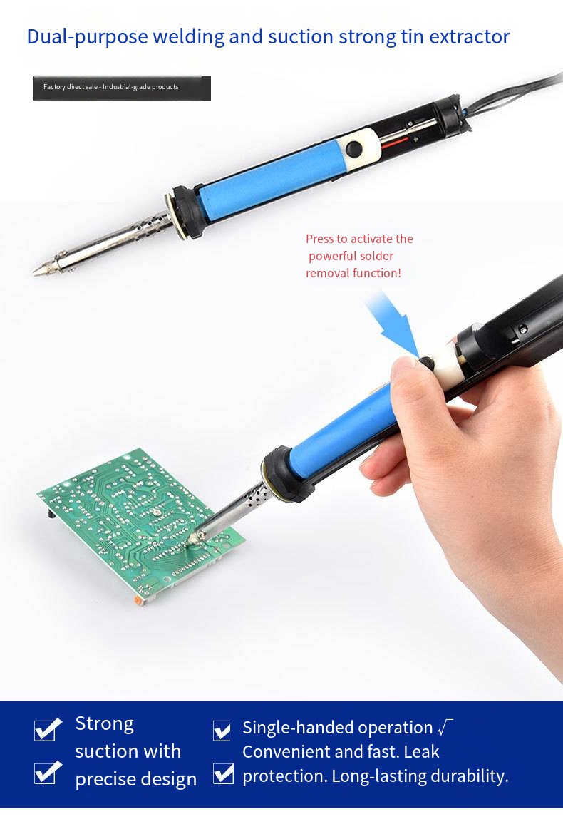 Desoldering Pump Electric Vacuum Station - AC 110V/220V Elektrische Tinzuiger Pen Soldeerbout