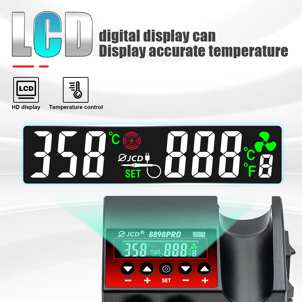 JCD 8898Pro 2 in 1 Soldeerstat - 2 In 1 Soldering Rework Station 750W recensie en prijs